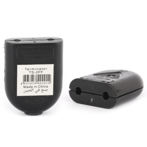 [83765] Terminator Connector Socket Female Moulded to Extension Cord 2 Round Pin Black Color