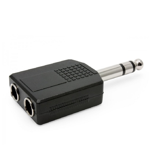 2 x 6.5mm Stereo Sockets (Female) to 6.5mm Stereo Jack (Male) Adaptor