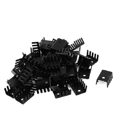 [84003] 20x15x10mm Black Aluminum Heatsink for TO- 220 Transistor