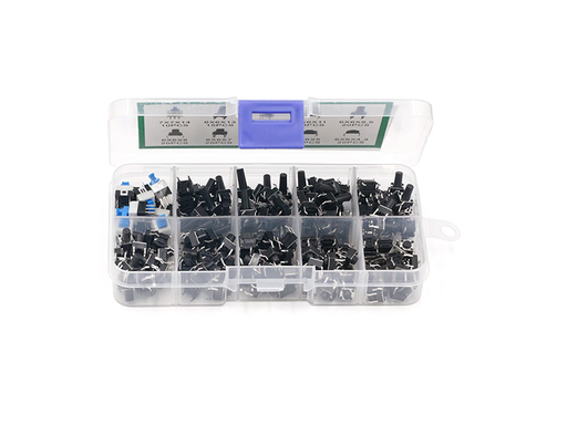 [84035] 10 Types Of 180 in-line Push Button Tact Switch Box