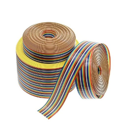 [84052] 1Meter 10P PITCH Color Flat Ribbon Cable Rainbow DuPont Wire for FC Dupont Connector
