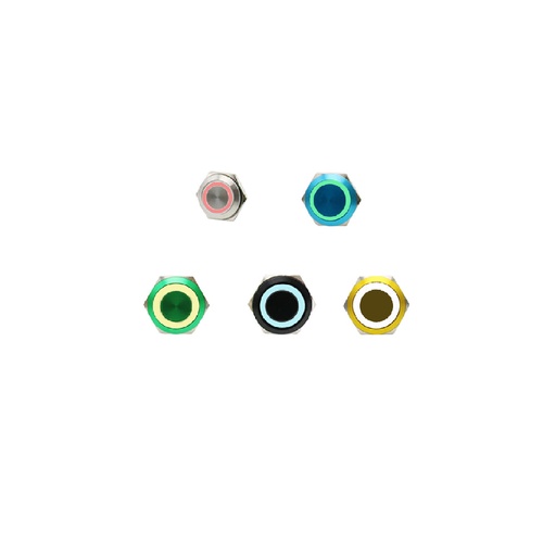 [84066] 24V 22mm RGB LED Light Mirco Switch Short Stroke Momentary Self-reset Waterproof Metal Push