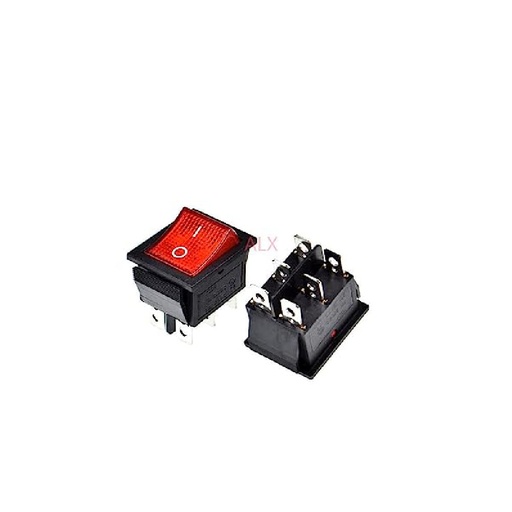 [84117] KCD4 Rocker Switch 6 Pins 16A 250V Red
