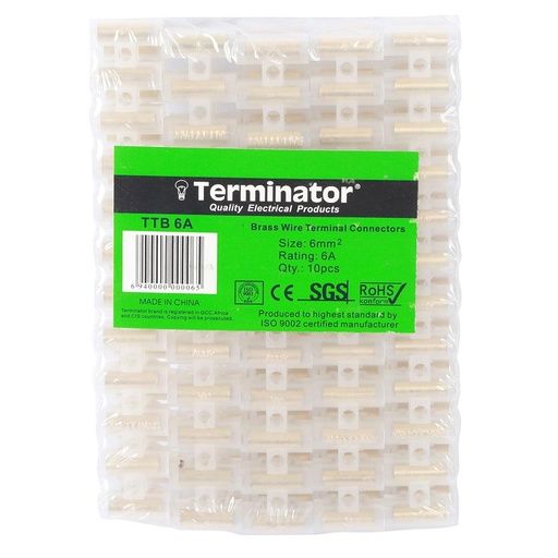 [84322] Terminal Connector Blocks 6A (6mm12 Terminals Per Strip x 10 Strips)