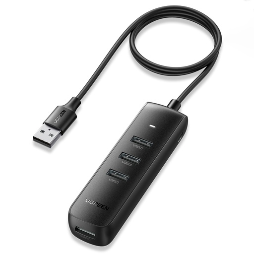 [84366] UGREEN USB 3.0 A 4 Ports HUB with USB-C Power Port 1m (Black)