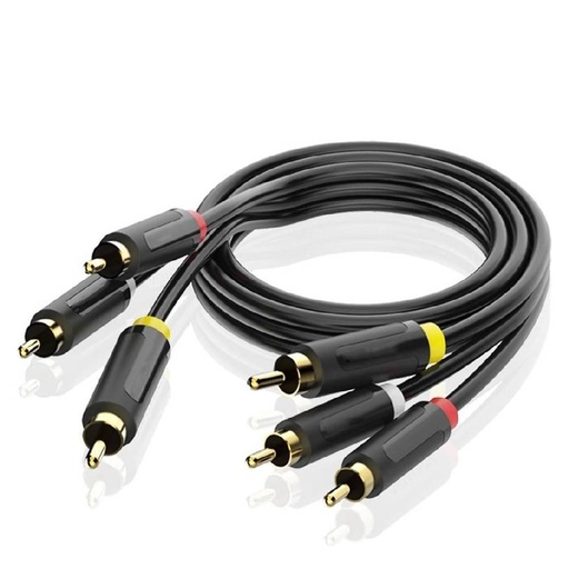 [84465] S.WIELER 3 RCA to 3RCA Cable 4.0mm+5.0mm+4.0mm PVC Injection