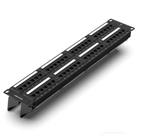 [84530] Cat6 UTP Patch Panel Dual Type IDC 48 port with 2 cable management bars