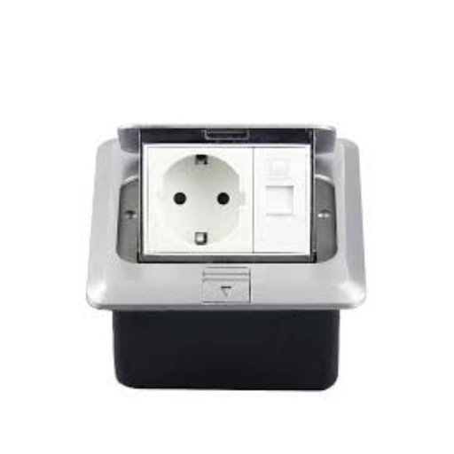[84555] Floor Socket with power socket and RJ45