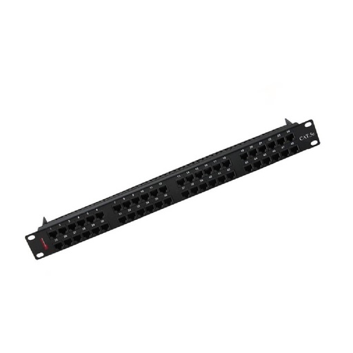 [84629] Premium-Line Category 5e 1U 48 port Patch Panel with two Cable management Bar