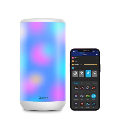 [84654] Govee RGBIC Table Lamp, Smart Lamp Work with Alexa, LED Beside Lamp with Music Sync and 43 Scene Modesr Ambiance Color Changing Lamp for Bedroom Decor, Dimmable Night Light (Corded Electric)