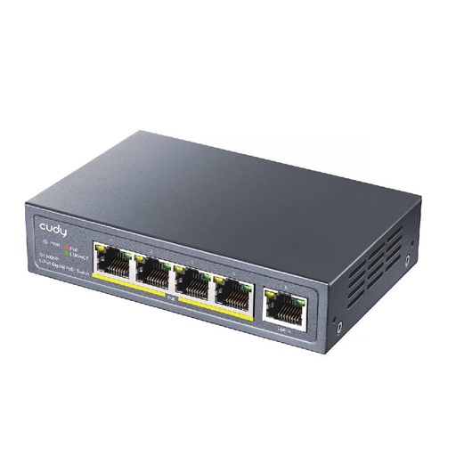 [84825] Cudy 5 Port Gigabit Unmanaged PoE+ Switch, with 4 x PoE+ 60W