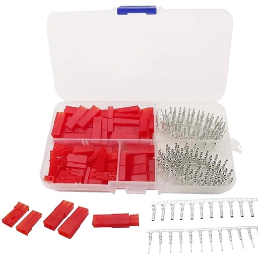 [84982] JST SYP 2Pin Female& Male Red Plug Housing Header Crimp 420Pcs/Box 2.54mm