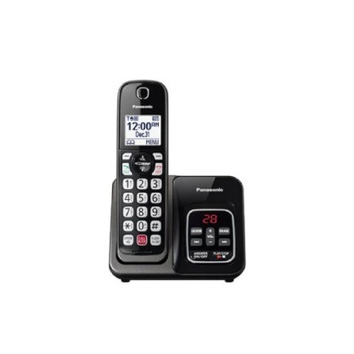 [85012] Panasonic Digital Cordless Phone With Single Handset -  Black
