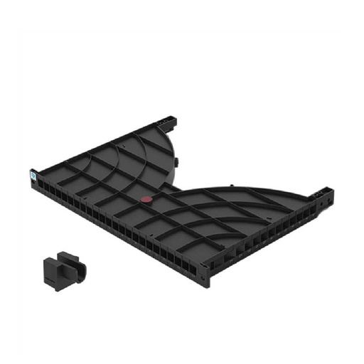 [85055] ABS Cable Management Tray, 24 perforated channels, Size: 482x672x42mm, Ports: 24-port 1U. Port Size 44.45MM