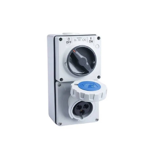 [85058] IP67 Waterproof 5Pin 32A Cee Socket On Off Switch CEE Outlet Wall Mount Electric For Outdoor