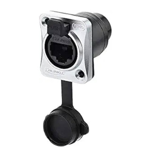 [85065] RJ45 Waterproof Metal Ethernet Cable Signal Panel Cat6 8P8C 1000V 1.5A Connector - Female