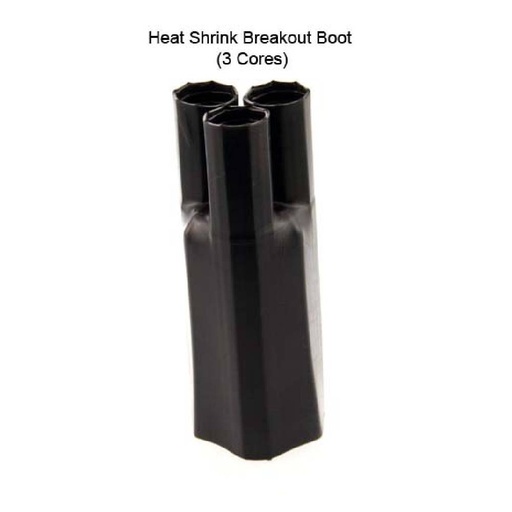 [85078] 3-Core Electriduct Heat Shrink Breakout Boots, Boot Size: 1.49 inches, Core Size: 15mm