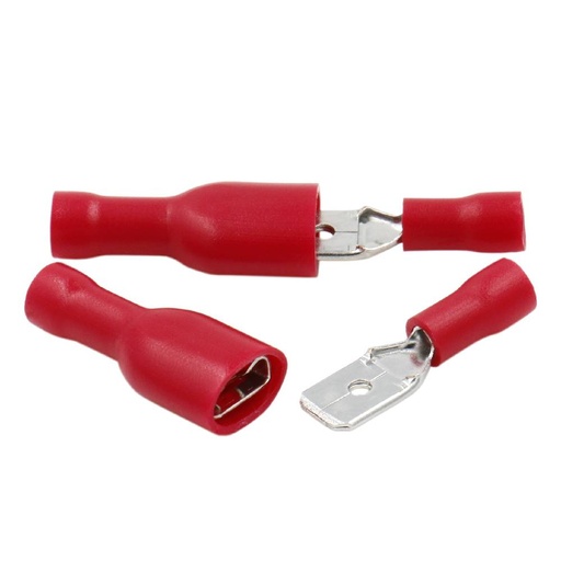 [85129] Vinyl Fully Insulated Female Terminal FDFD1.25-250 Red 22-16AWG