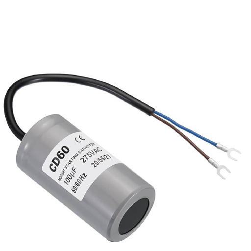 [85173] AC Motor Starting Capacitor 100uF, 275VAC, 50/60Hz