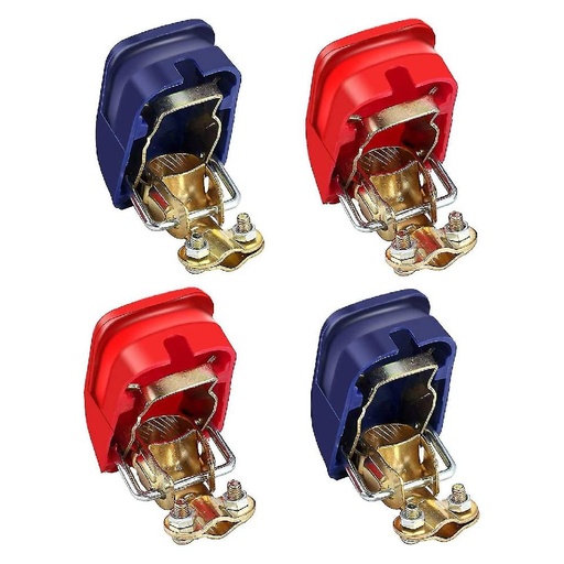 [85257] 12V Quick Release Battery Terminal Connectors Pairs - Blue & Red