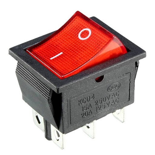 [85341] Rocket Switch On-Off 15A 250V AC / 20A 125V AC - Red