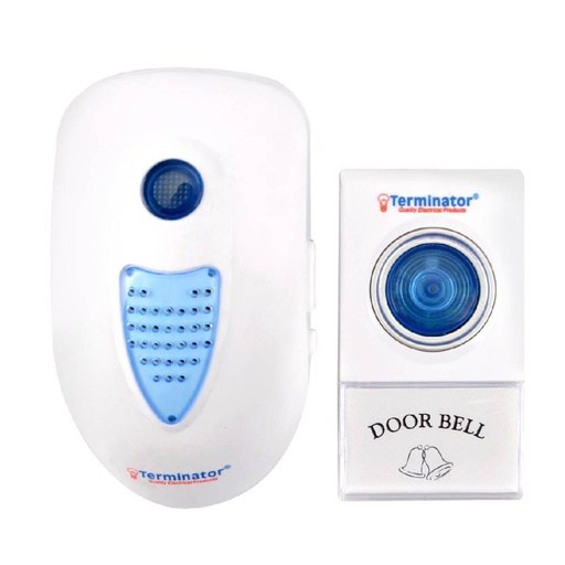 [85392] Terminator Door Bell Digital Wireless With 38 Different Melodies 2 Pin Plug