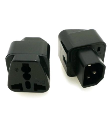 Universal 2-in-1 IEC to UK socket adapter