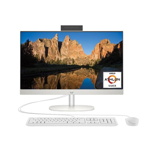 [85521] HP All-In-One Desktop PC - AMD ATHLON 7120U 8GD5 512SSD / 23.8" FHD / WIN11H / OFFICE OPI