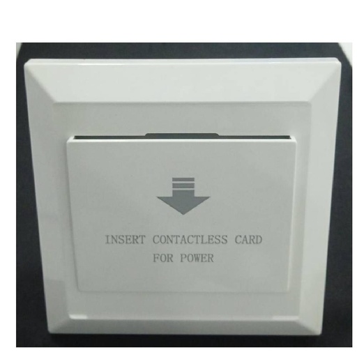 Key Card Switch Energy Saver Switch 40A - 86x86mm White