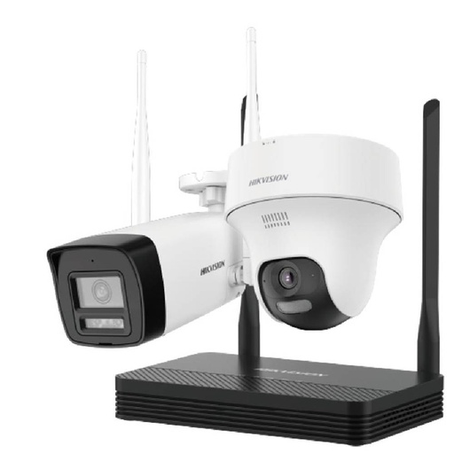 [85625] Hikvision HiLook 4MP H.265 One bullet + One turret WiFi NVS Kit