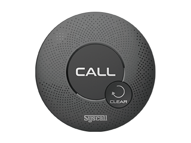 [85716] Syscall Water-resistant call button transmitter - 2 Button bell (black)