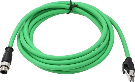 [85778] M12 to RJ45 Ethernet Cable, 4 Pin D-Coded Male M12 cable 3m