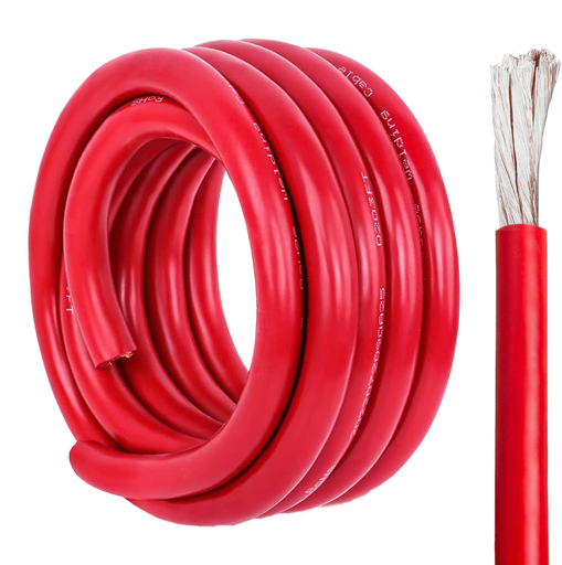 [85820] Battery Cable 2AWG, 33.5mm² 6700/0.08 Tinned Copper Silicone Jacket Red 13mm 50M/Roll