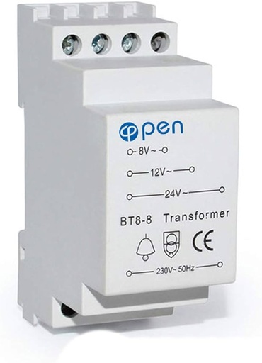 [86112] Doorbell Din Rail Transformer 220-240V AC Input, 8-24V AC Output
