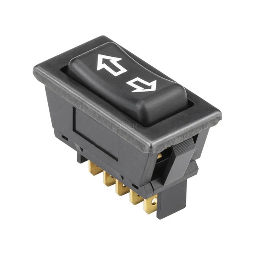 [86267] Power Window Shutter Switch DPDT 5 Pin Green LED With "Arrows" Laser Engraving