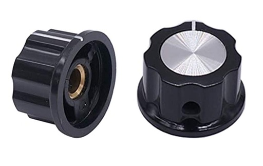 [86282] Bakelite Knob with 6.35mm Shaft Hole Diameter 28mm