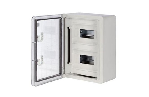 [86325] Adalpano 8x2 Abs Distribution Board Polycarbonate Transparent Cover 250x350x150