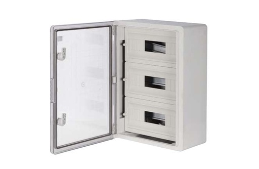 [86327] Adalpano 15x3 Abs Distribution Board Polycarbonate Transparent Cover 350x500x190