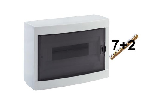 [86346] Adalpano 12 Module Abs Board Surface Mounted Electrical Distribution Box 295x100x221