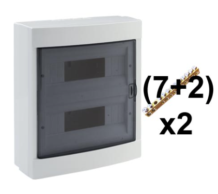 [86347] Adalpano 24 Module Abs Board Surface Mounted Electrical Distribution Box 295x100x337