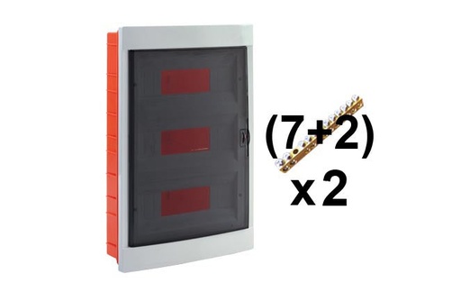 [86351] Adalpano 36 Module Abs Board Flush Mounted Electrical Distribution Box 284x100x446 mm