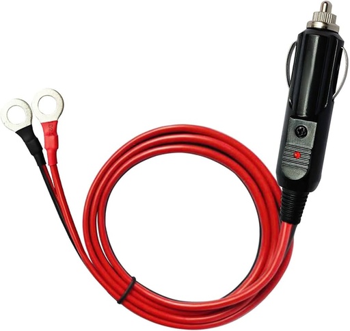 [86370] 1m - 14AWG Cigarette Lighter Extension, 12V Extension Cable with 20/25 A Fuse, 12V/24V Car Cigarette Lighter Power Supply Cord