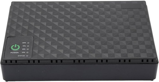 [86383] Mini UPS Battery Backup for Routers,Built-in 10400mAh Rechargeable Surge Protector with POE,Output USB 5V/2A DC 5V/9V/12V 2A (Black)