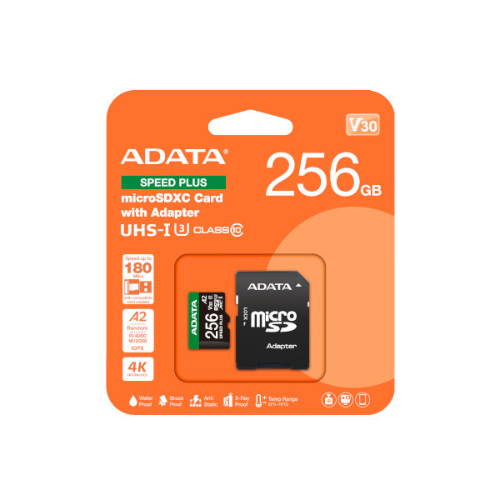 [86386] ADATA SPEED PLUS microSDXC UHS-I U3 Class 10 Card 256GB