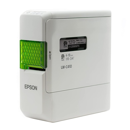 [86446] LABELWORKS Epson LW-C410PX Portable Bluetooth Label Machine Printer for Home and Office