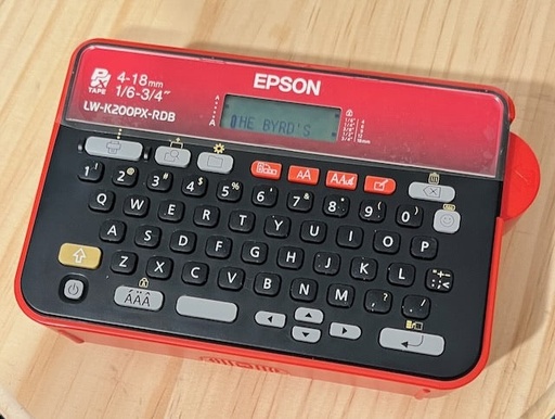 [86447] LABELWORKS Epson LW-K200PX-DBL Portable QWERTY Keyboard Label Maker for Home & Hobbies