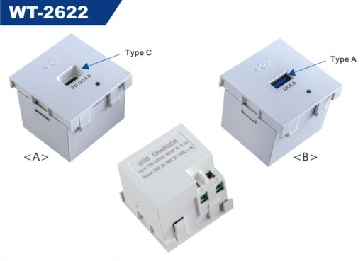 [86493] USB Charger (QC 3.0) 45x45mm Single Port (Type C)