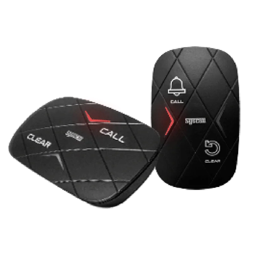 Syscall Waterproof IP67 call button transmitter - 2 Button bell mountable (black)