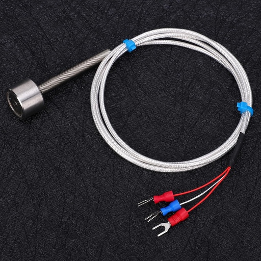 [86819] T-Pro K-Type Thermocouple Temperature Sensors 2M/6.6Ft Wire, Stainless Steel Probe 9Probe Length 50mm
