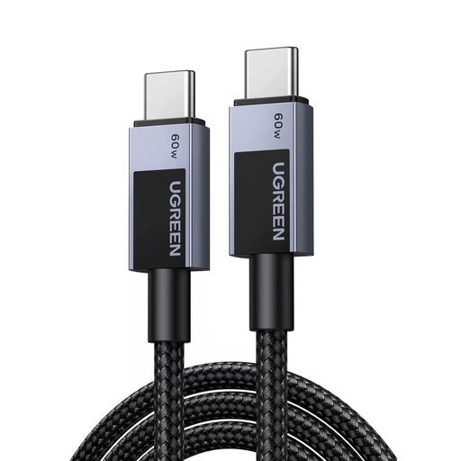 [86864] UGREEN USB-C to USB-C PD Fast Charging Braided Cable 3A Max Space Gray 2m
